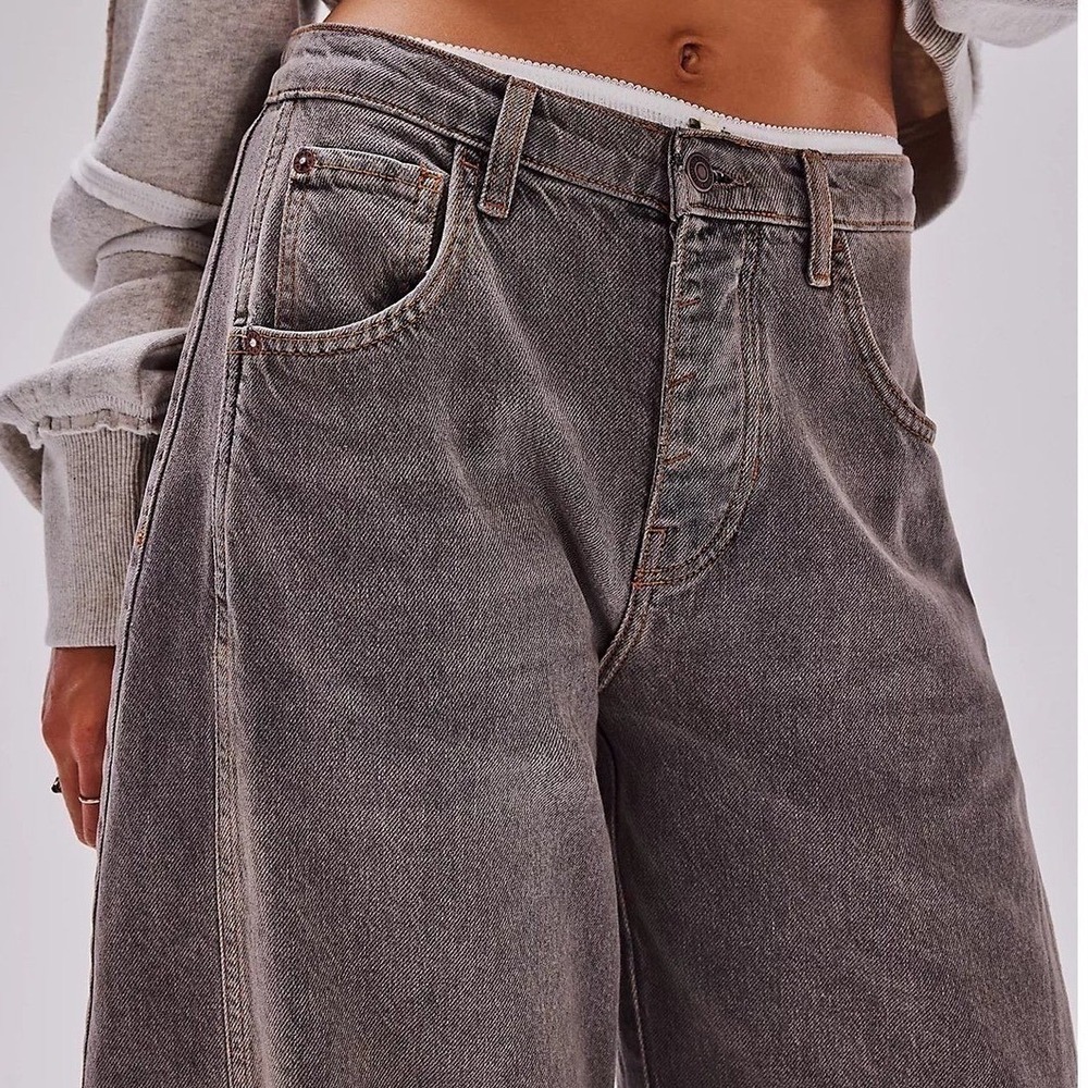 RARE We The Free Jeans Womens Size 30 Archive Grey Good Luck Mid Rise Barrel NWT